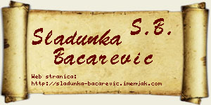 Sladunka Bačarević vizit kartica